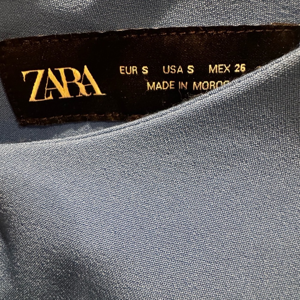 💙 ZARA Crepe Cobalt Blue Midi Dress | Size S | New - Picture 2 of 8